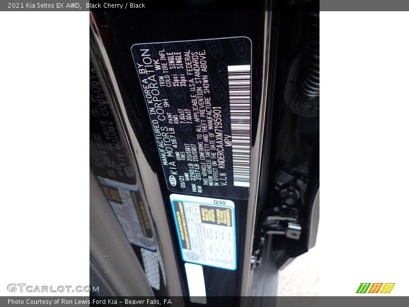 Black Cherry / Black 2021 Kia Seltos EX AWD