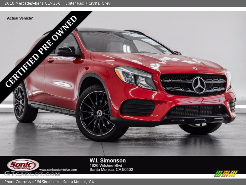 Jupiter Red / Crystal Grey 2018 Mercedes-Benz GLA 250