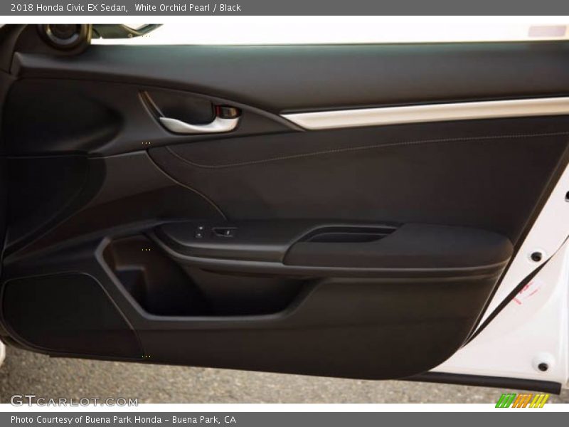 White Orchid Pearl / Black 2018 Honda Civic EX Sedan