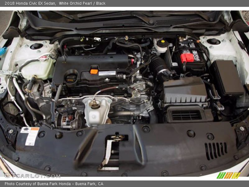 White Orchid Pearl / Black 2018 Honda Civic EX Sedan