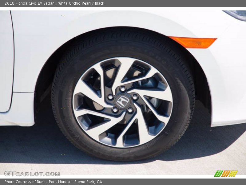 White Orchid Pearl / Black 2018 Honda Civic EX Sedan