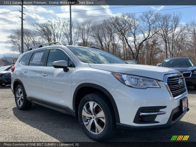 Crystal White Pearl / Slate Black 2021 Subaru Ascent Premium