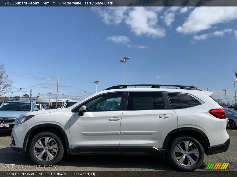 Crystal White Pearl / Slate Black 2021 Subaru Ascent Premium