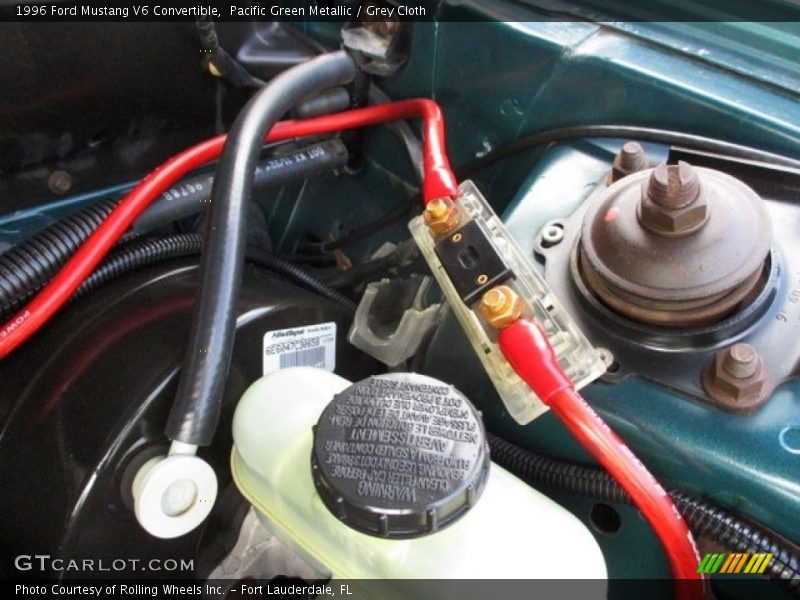 Pacific Green Metallic / Grey Cloth 1996 Ford Mustang V6 Convertible