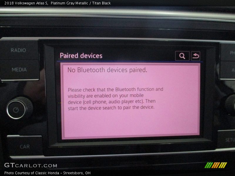 Platinum Gray Metallic / Titan Black 2018 Volkswagen Atlas S