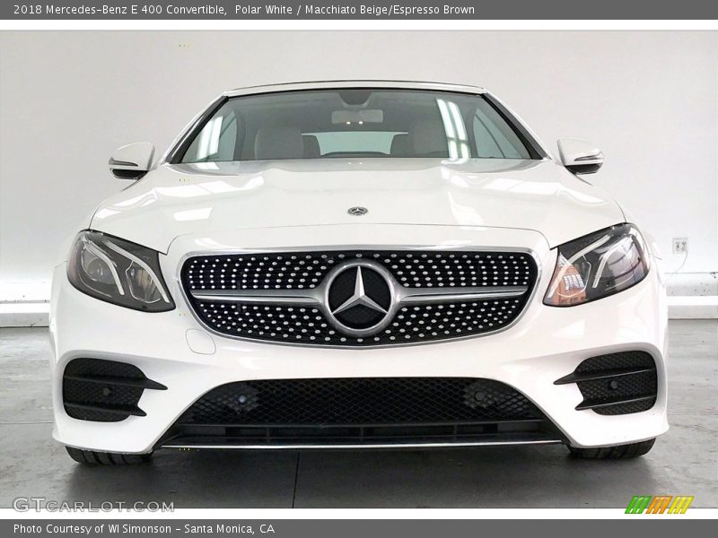 Polar White / Macchiato Beige/Espresso Brown 2018 Mercedes-Benz E 400 Convertible