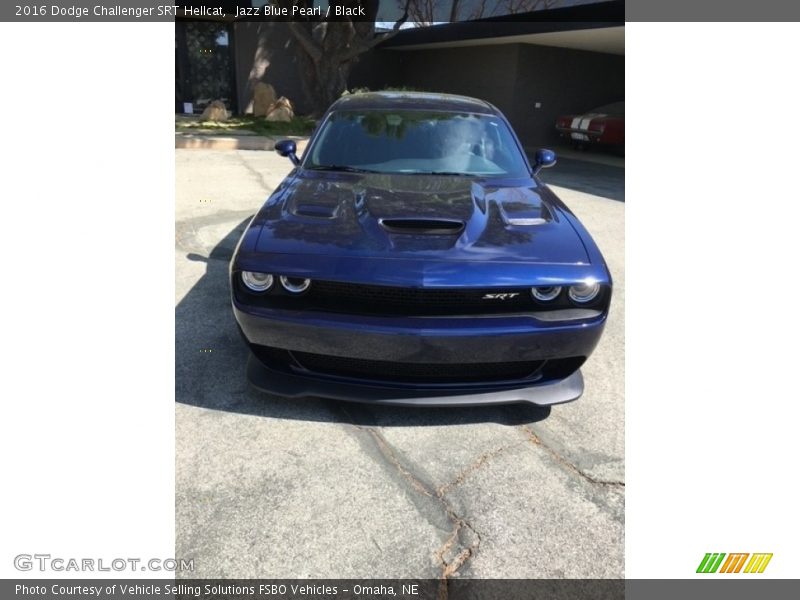 Jazz Blue Pearl / Black 2016 Dodge Challenger SRT Hellcat