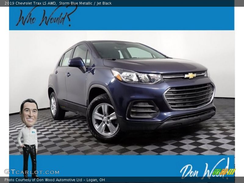 Storm Blue Metallic / Jet Black 2019 Chevrolet Trax LS AWD