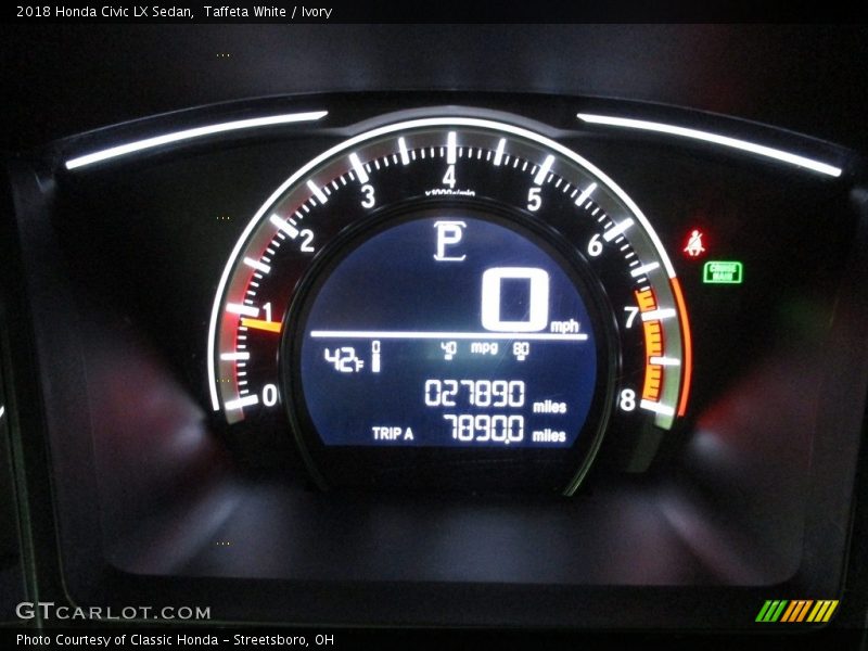 Taffeta White / Ivory 2018 Honda Civic LX Sedan