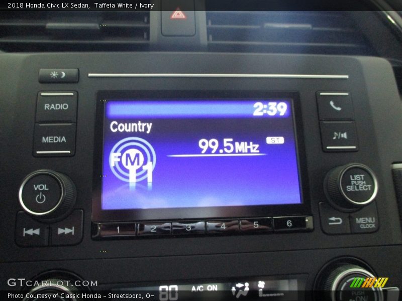 Taffeta White / Ivory 2018 Honda Civic LX Sedan