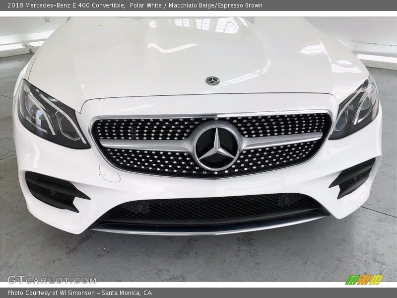 Polar White / Macchiato Beige/Espresso Brown 2018 Mercedes-Benz E 400 Convertible