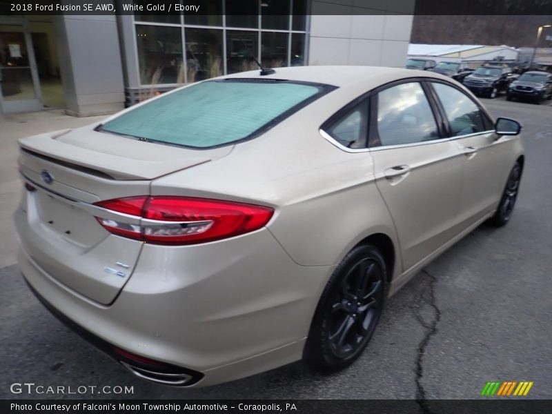 White Gold / Ebony 2018 Ford Fusion SE AWD
