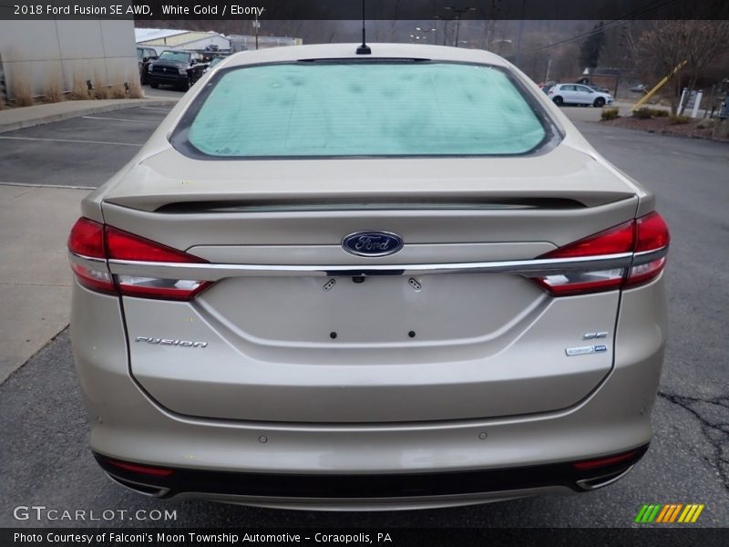 White Gold / Ebony 2018 Ford Fusion SE AWD