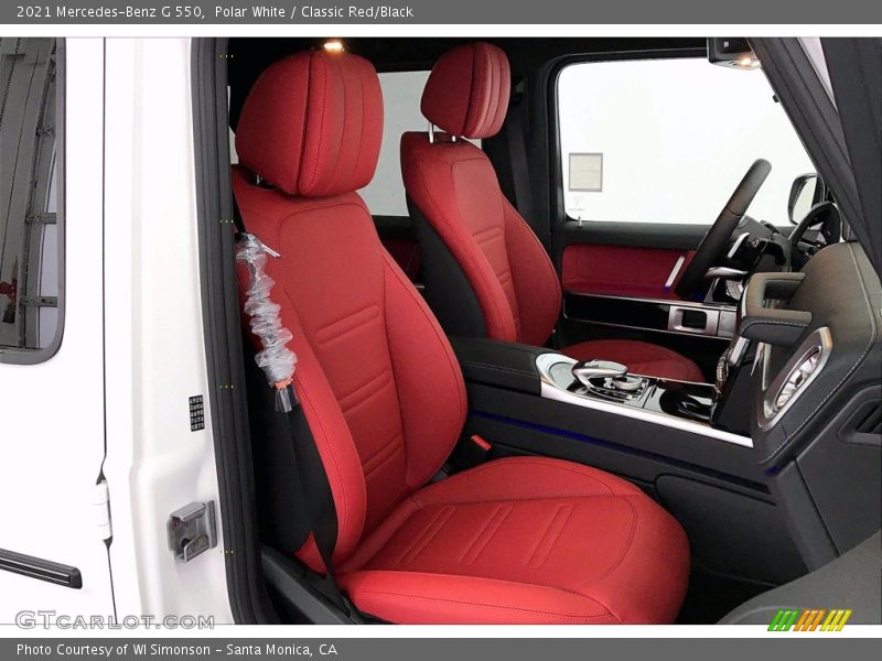 Front Seat of 2021 G 550