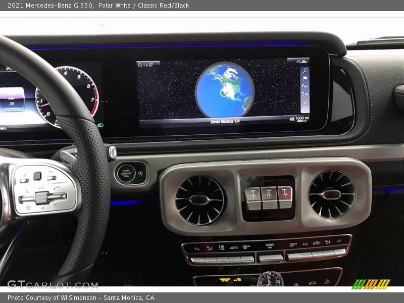 Polar White / Classic Red/Black 2021 Mercedes-Benz G 550