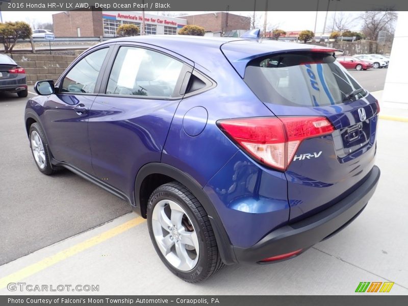 Deep Ocean Pearl / Black 2016 Honda HR-V LX AWD