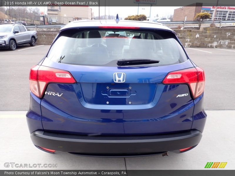 Deep Ocean Pearl / Black 2016 Honda HR-V LX AWD