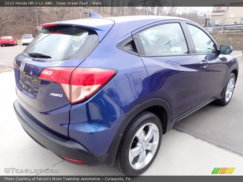Deep Ocean Pearl / Black 2016 Honda HR-V LX AWD