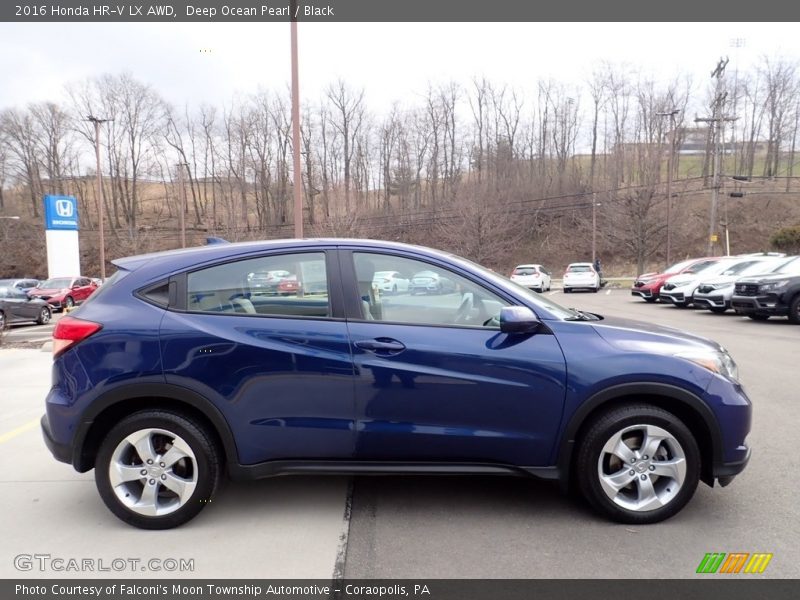 Deep Ocean Pearl / Black 2016 Honda HR-V LX AWD
