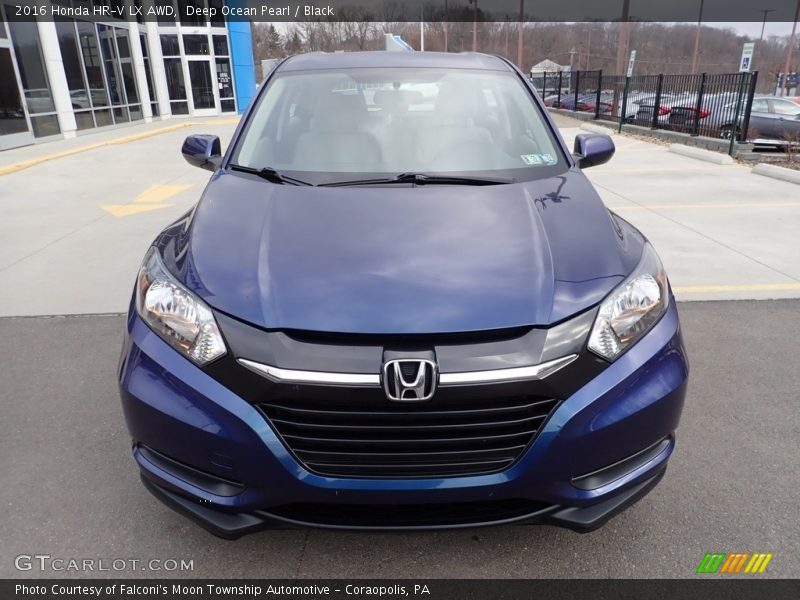 Deep Ocean Pearl / Black 2016 Honda HR-V LX AWD