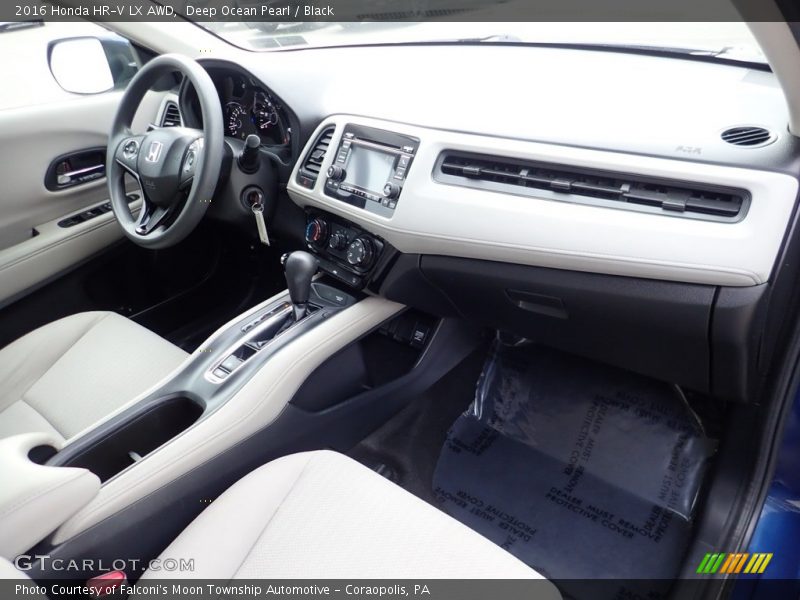 Deep Ocean Pearl / Black 2016 Honda HR-V LX AWD