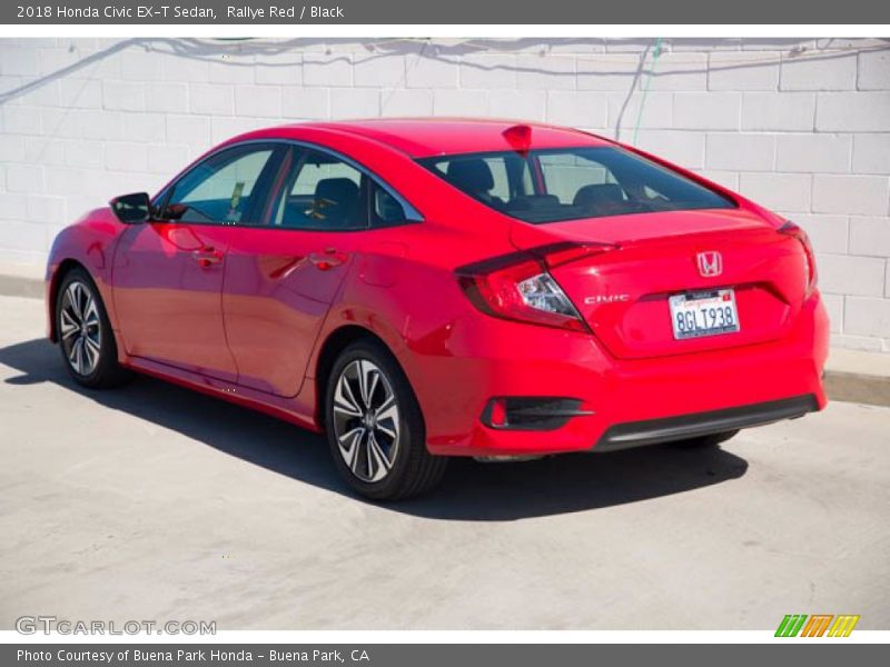 Rallye Red / Black 2018 Honda Civic EX-T Sedan