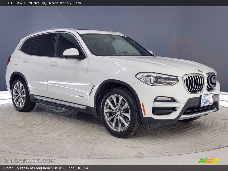 Alpine White / Black 2018 BMW X3 xDrive30i