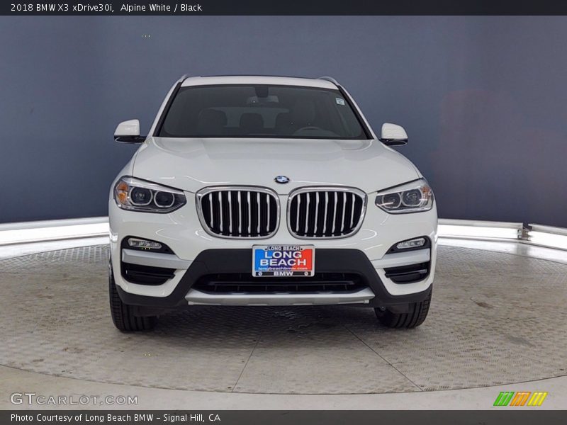 Alpine White / Black 2018 BMW X3 xDrive30i