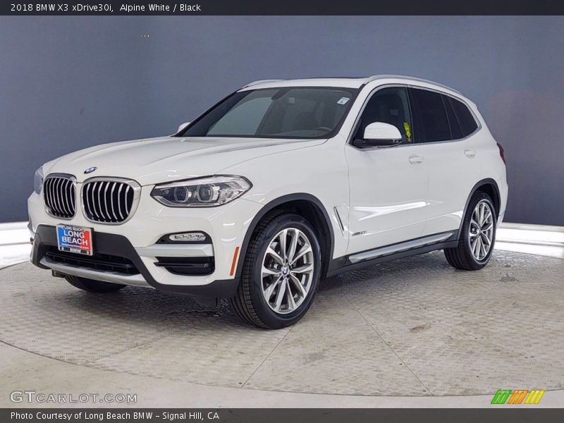Alpine White / Black 2018 BMW X3 xDrive30i