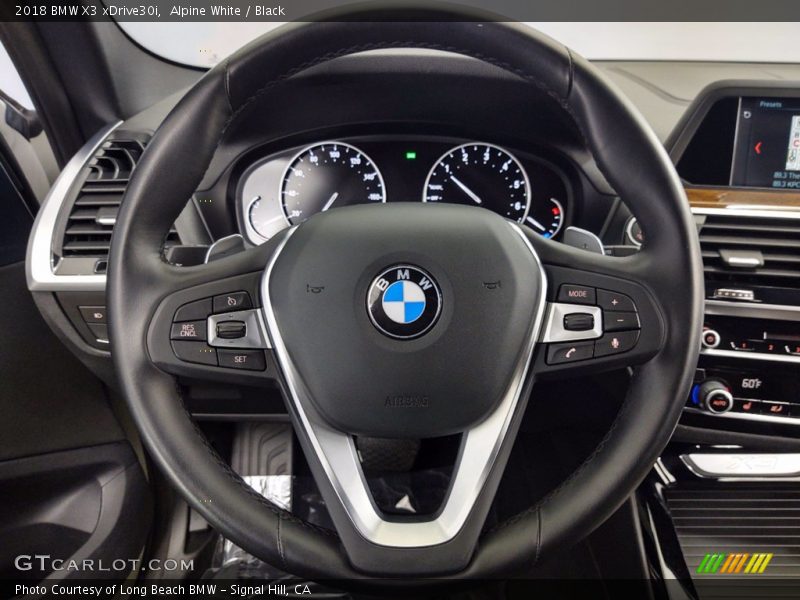 Alpine White / Black 2018 BMW X3 xDrive30i