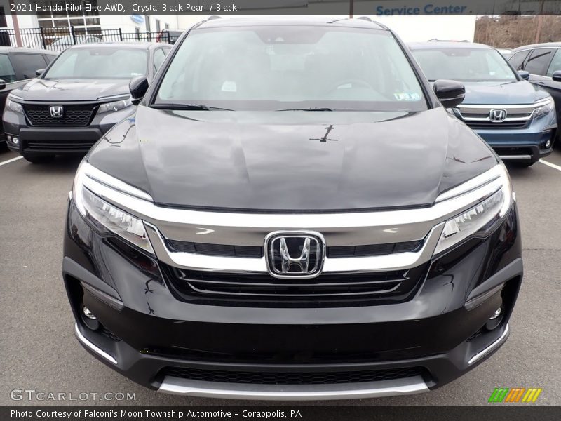 Crystal Black Pearl / Black 2021 Honda Pilot Elite AWD