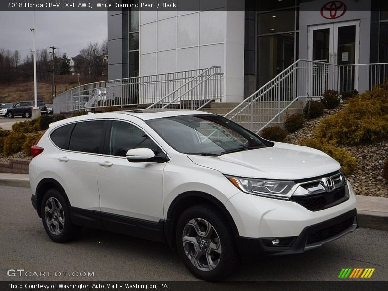 White Diamond Pearl / Black 2018 Honda CR-V EX-L AWD