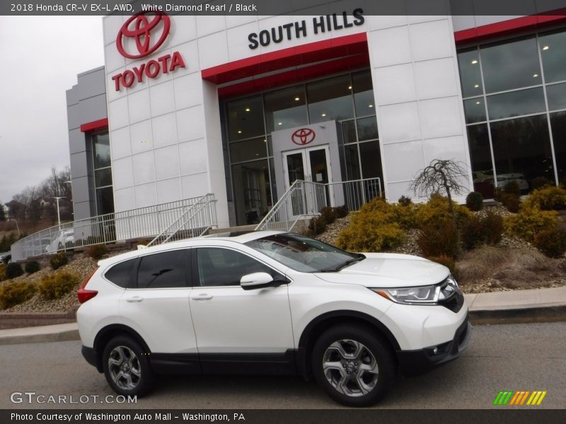 White Diamond Pearl / Black 2018 Honda CR-V EX-L AWD
