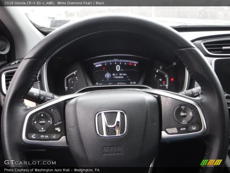 White Diamond Pearl / Black 2018 Honda CR-V EX-L AWD