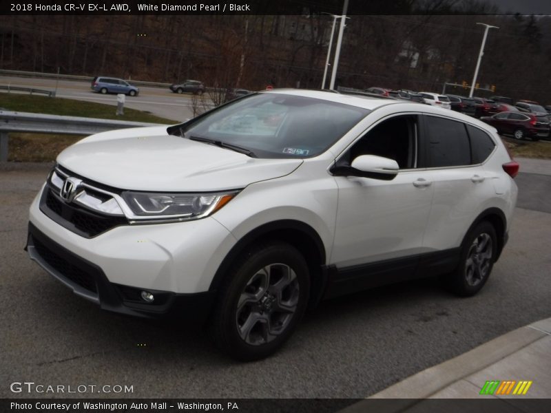 White Diamond Pearl / Black 2018 Honda CR-V EX-L AWD