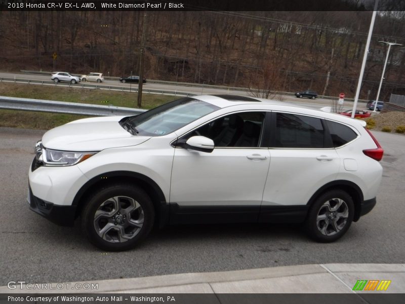 White Diamond Pearl / Black 2018 Honda CR-V EX-L AWD