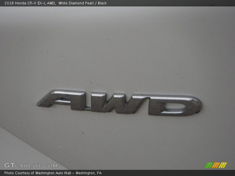 White Diamond Pearl / Black 2018 Honda CR-V EX-L AWD