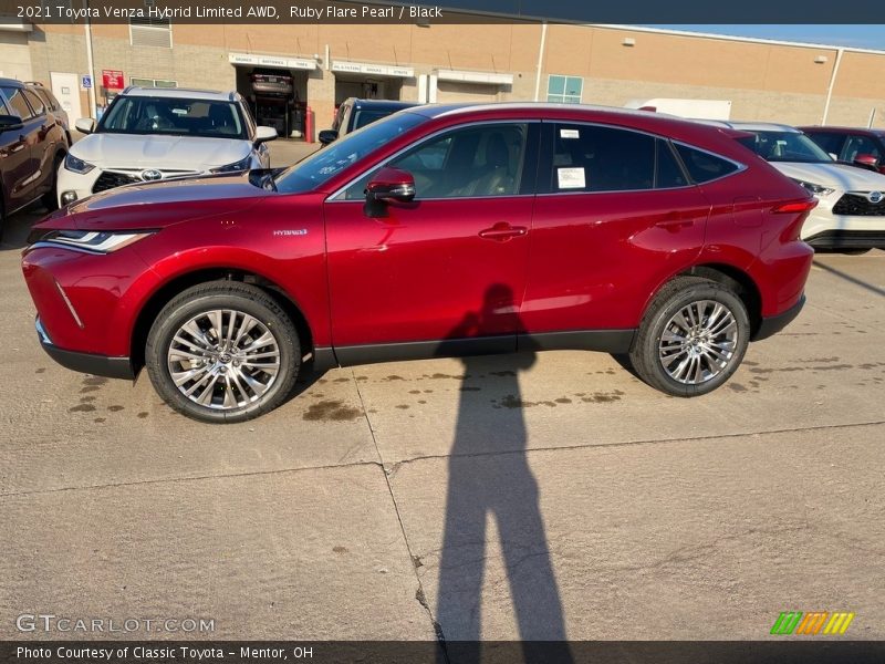 Ruby Flare Pearl / Black 2021 Toyota Venza Hybrid Limited AWD