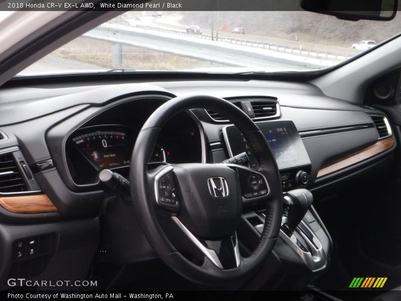 White Diamond Pearl / Black 2018 Honda CR-V EX-L AWD