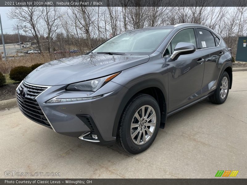 Nebula Gray Pearl / Black 2021 Lexus NX 300h AWD
