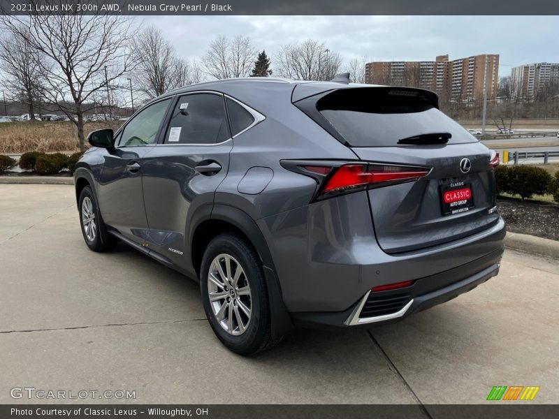 Nebula Gray Pearl / Black 2021 Lexus NX 300h AWD