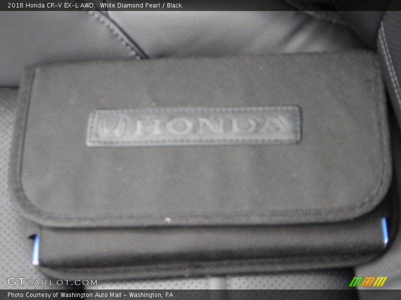 White Diamond Pearl / Black 2018 Honda CR-V EX-L AWD