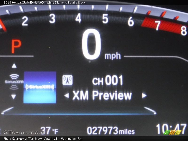 White Diamond Pearl / Black 2018 Honda CR-V EX-L AWD