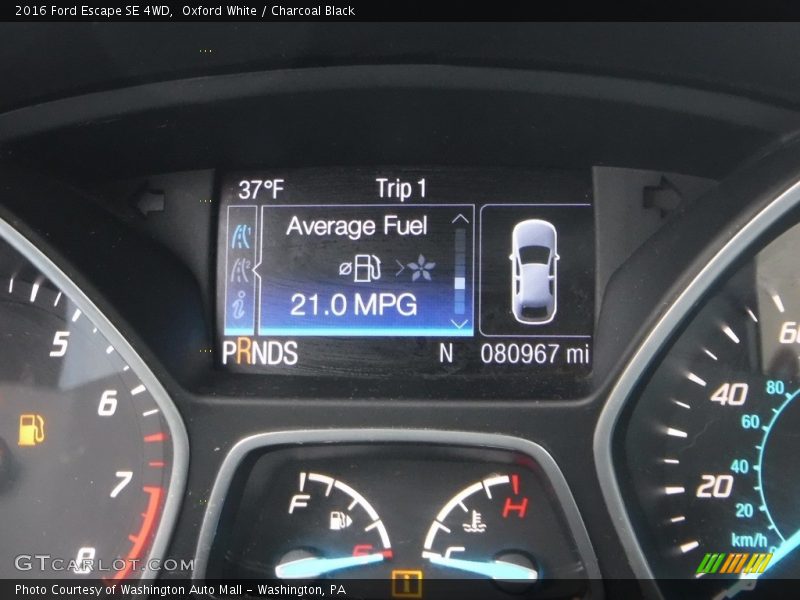 Oxford White / Charcoal Black 2016 Ford Escape SE 4WD