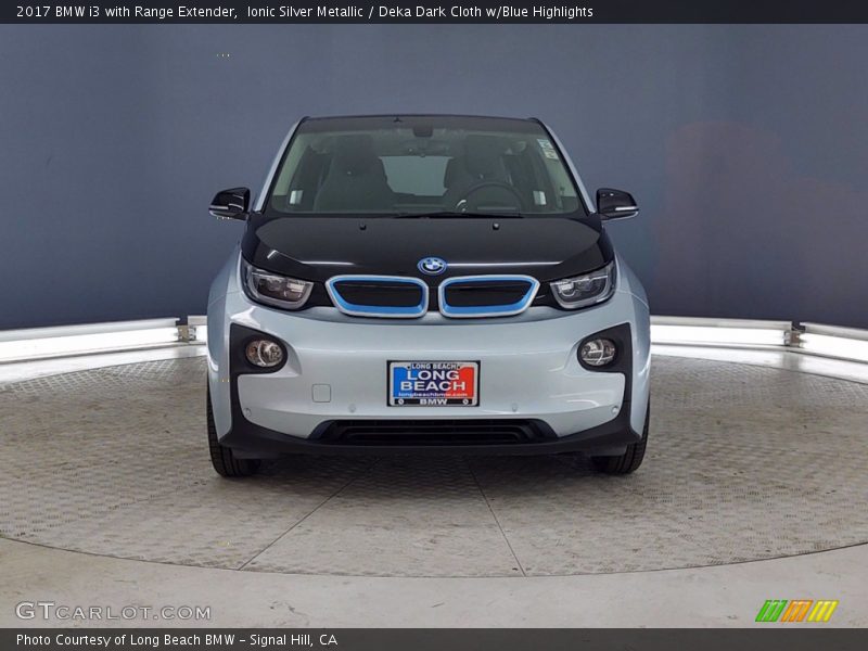 Ionic Silver Metallic / Deka Dark Cloth w/Blue Highlights 2017 BMW i3 with Range Extender