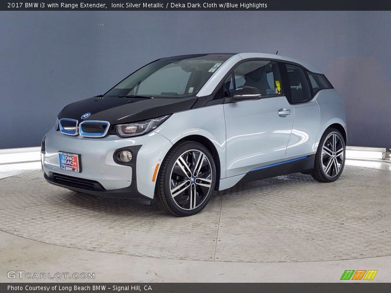Ionic Silver Metallic / Deka Dark Cloth w/Blue Highlights 2017 BMW i3 with Range Extender