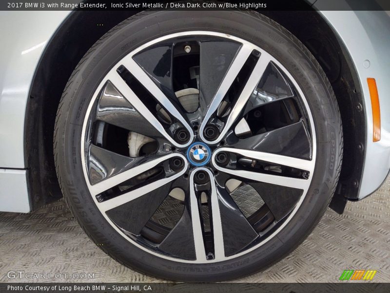 Ionic Silver Metallic / Deka Dark Cloth w/Blue Highlights 2017 BMW i3 with Range Extender