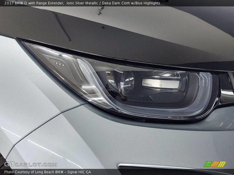 Ionic Silver Metallic / Deka Dark Cloth w/Blue Highlights 2017 BMW i3 with Range Extender