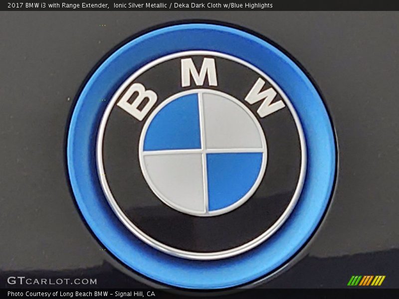 Ionic Silver Metallic / Deka Dark Cloth w/Blue Highlights 2017 BMW i3 with Range Extender