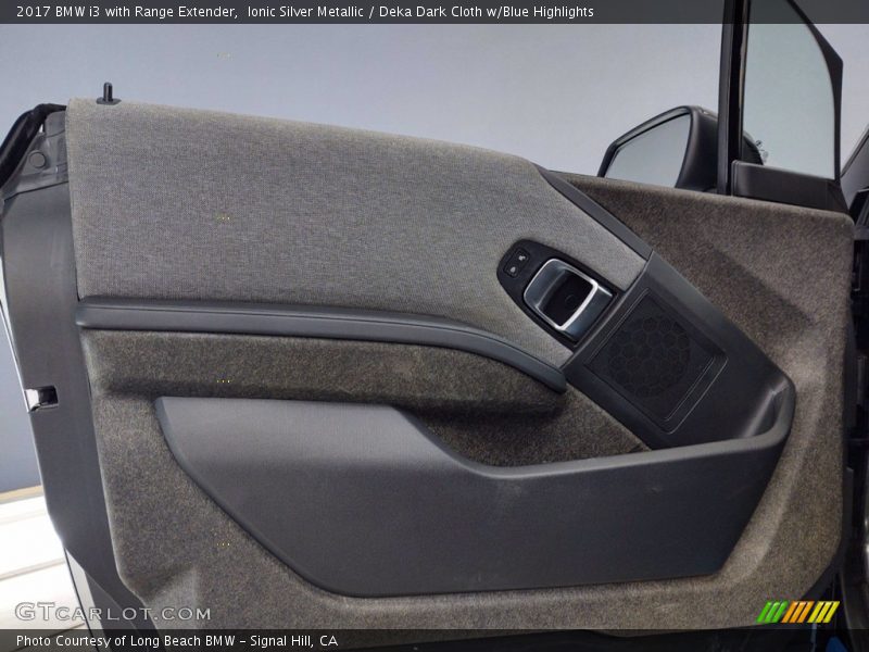 Ionic Silver Metallic / Deka Dark Cloth w/Blue Highlights 2017 BMW i3 with Range Extender